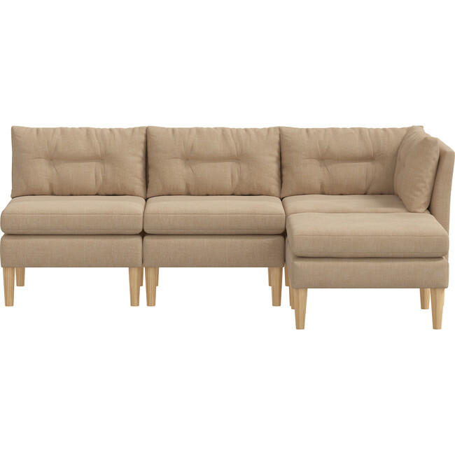 Skylar 4 Piece Sectional, Almond Woven - Accent Seating - 1