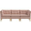 Corneila 3 Piece Sectional, Blush Woven - Accent Seating - 1 - thumbnail