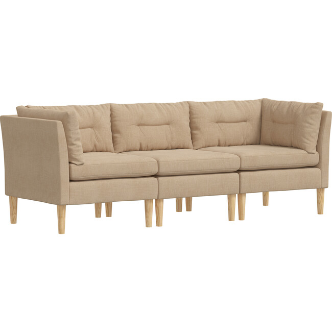 Corneila 3 Piece Sectional, Almond Woven - Accent Seating - 4