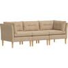 Corneila 3 Piece Sectional, Almond Woven - Accent Seating - 4 - thumbnail