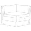 Corneila 3 Piece Sectional, Almond Woven - Accent Seating - 5