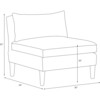 Skylar 4 Piece Sectional, Denim Woven - Accent Seating - 5
