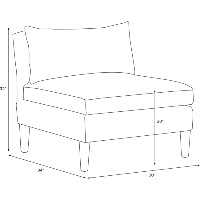 Skylar 4 Piece Sectional, Reverse Dye Blush - Accent Seating - 5