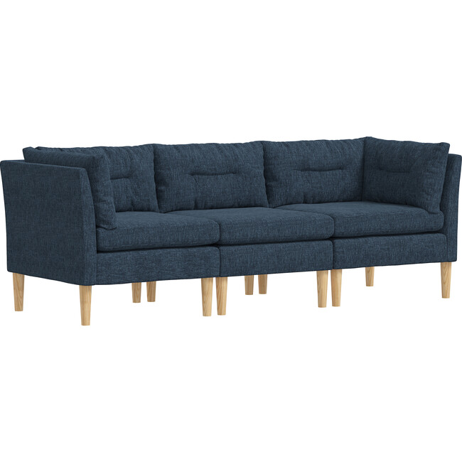 Corneila 3 Piece Sectional, Denim Woven - Accent Seating - 6