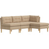 Skylar 4 Piece Sectional, Almond Woven - Accent Seating - 7 - thumbnail