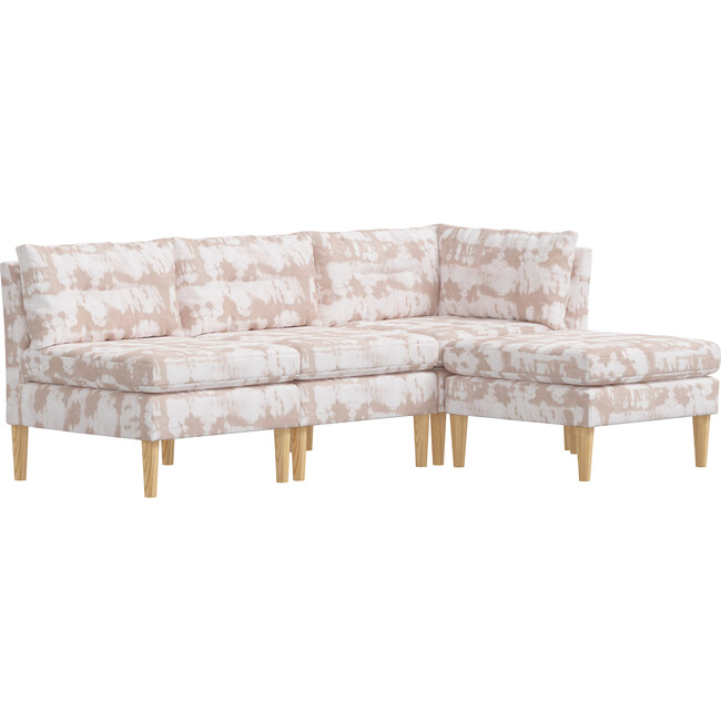 Skylar 4 Piece Sectional, Reverse Dye Blush - Accent Seating - 7