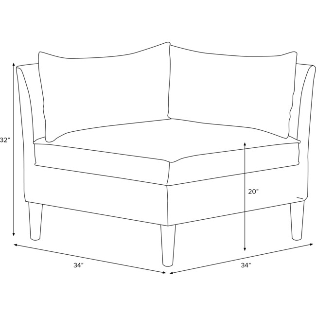 Walker Corner Chair, Blush Woven - Accent Seating - 6