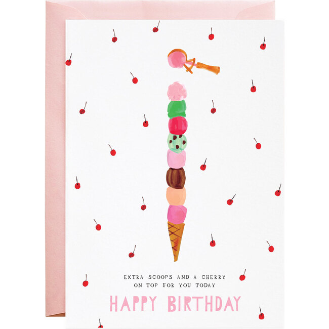 Gelato Scoop Tower Birthday Card