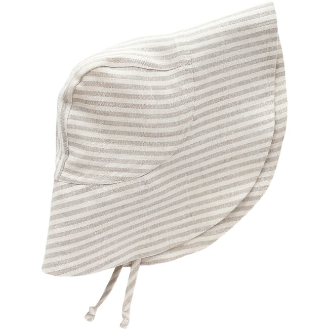 Harbor Stripe Sunbonnet, Cream - Hats - 1