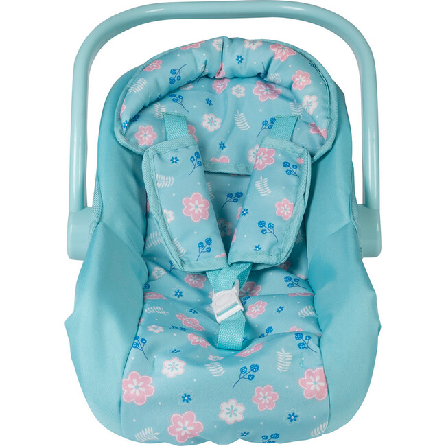 Baby Doll Car Seat - Blue Flower Power - Doll Accessories - 1
