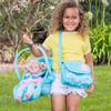 Baby Doll Car Seat - Blue Flower Power - Doll Accessories - 2
