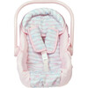 Baby Doll Car Seat Carrier - Pastel Pink Hearts - Doll Accessories - 1 - thumbnail