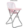 Baby Doll High Chair - Pastel Pink Hearts - Doll Accessories - 1 - thumbnail