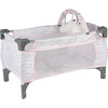 Deluxe Baby Doll Pack-N-Play & Changing Table Set - Pastel Pink Hearts - Doll Accessories - 1 - thumbnail