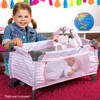 Deluxe Baby Doll Pack-N-Play & Changing Table Set - Pastel Pink Hearts - Doll Accessories - 4