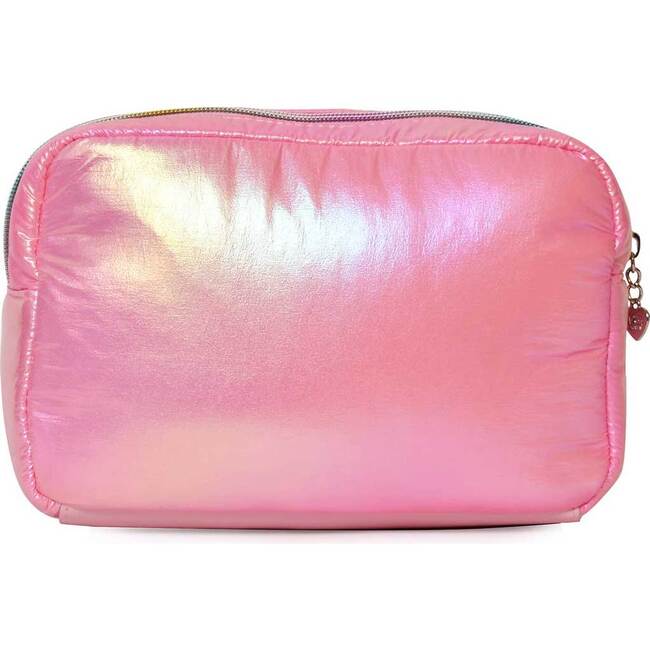 DREAM Metallic Quilted Puffer Cosmetic Pouch, Pink - OMG Accessories ...