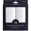 Oval Fitted Bassinet Sheet Set, White Cotton - Crib Sheets - 1 - thumbnail