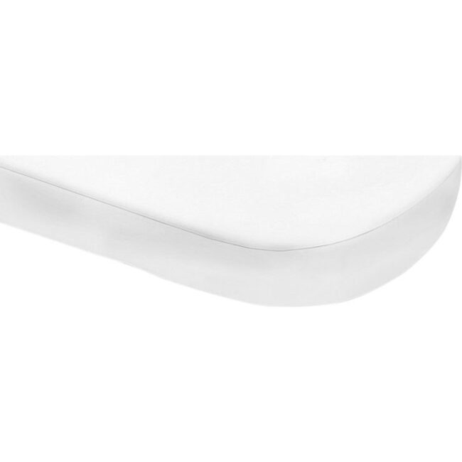 Oval Fitted Crib Sheet, White - Sheets - 1