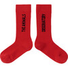 Worm Socks, Red - Socks - 1 - thumbnail