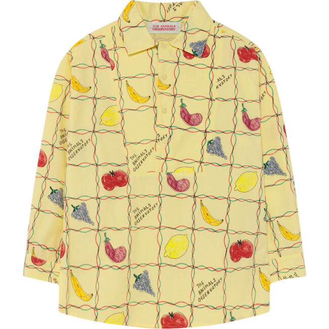 Mandrill Shirt, Soft Yellow Fruits