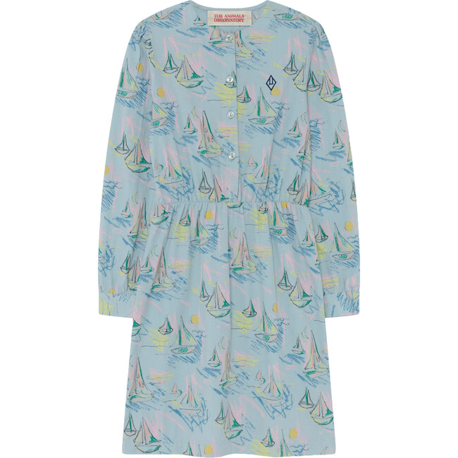 Weasel Dress, Soft Blue Boats - Dresses - 1