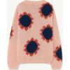 Flowers Bull Sweater, Soft Pink Logo - Sweaters - 2