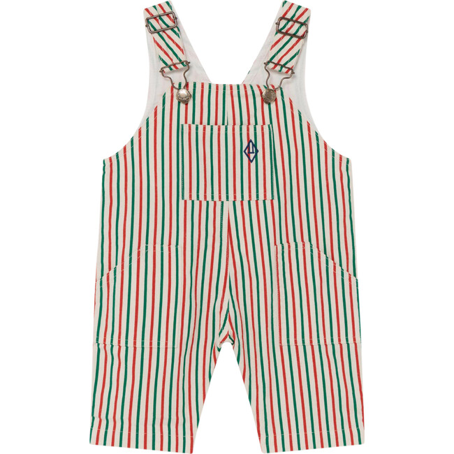 Mule Baby Overalls, White Stripes