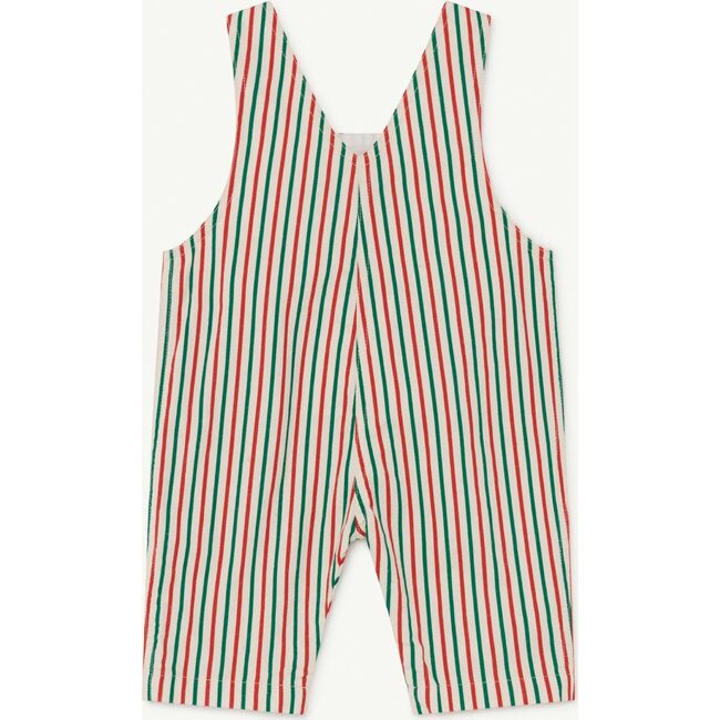 Mule Baby Overalls, White Stripes