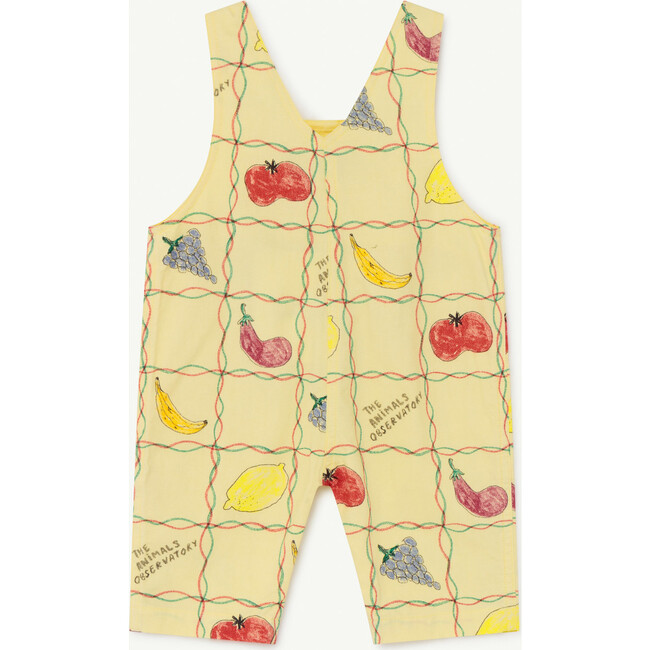 Mule Baby Overalls, Soft Yellow Fruits