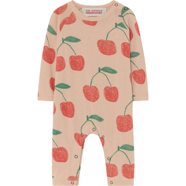 Owl Baby Pajamas, Soft Pink Cherries - Onesies - 1