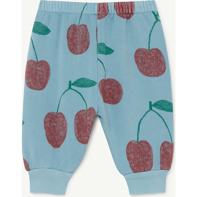 Dromedary Baby Trousers, Soft Blue Cherries