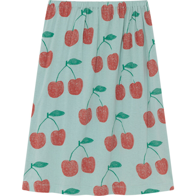 Ladybug Skirt, Soft Blue Cherries - Skirts - 1