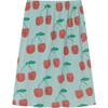Ladybug Skirt, Soft Blue Cherries - Skirts - 1 - thumbnail