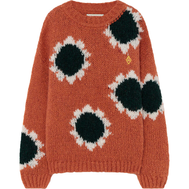 Flowers Bull Sweater, Orange Logo