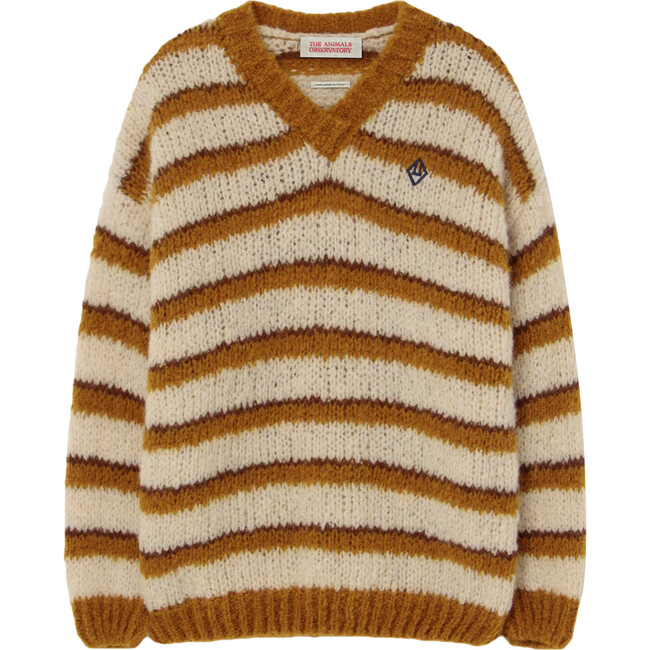 Stripes Toucan Sweater, Brown Logo