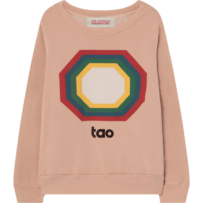 Bear Sweatshirt, Soft Pink Octagon