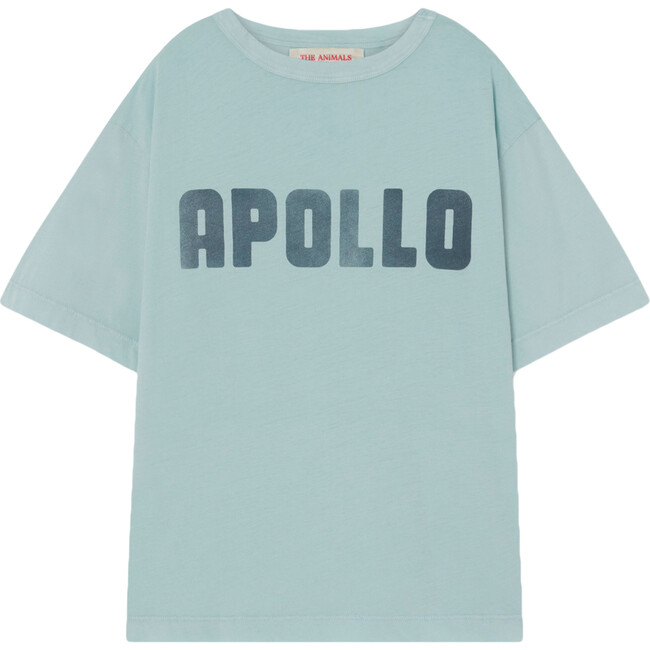 Rooster Oversize T-Shirt, Soft Blue Apollo - T-Shirts - 1
