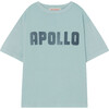 Rooster Oversize T-Shirt, Soft Blue Apollo - T-Shirts - 1 - thumbnail
