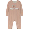 Owl Baby Pajamas, Soft Brown Swans - Onesies - 1 - thumbnail