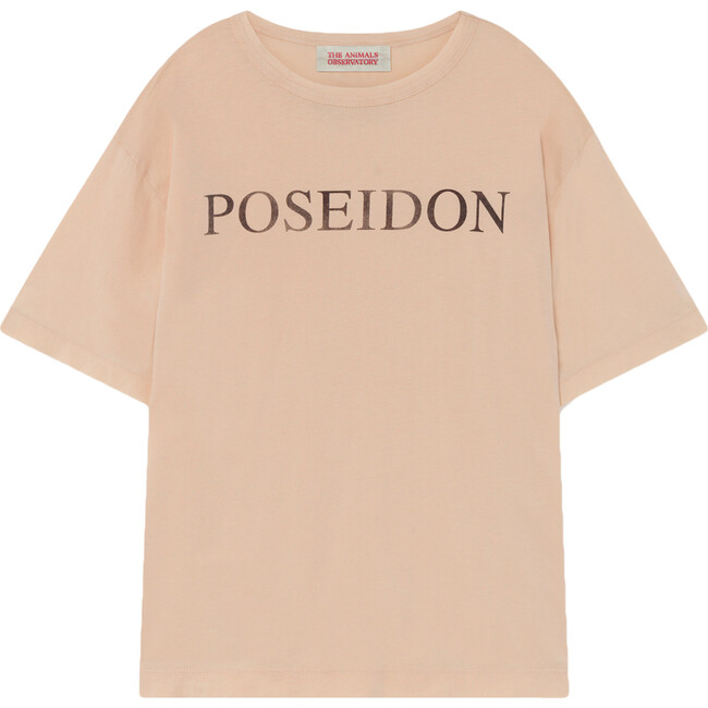 Rooster Oversize T-Shirt, Soft Pink Poseidon