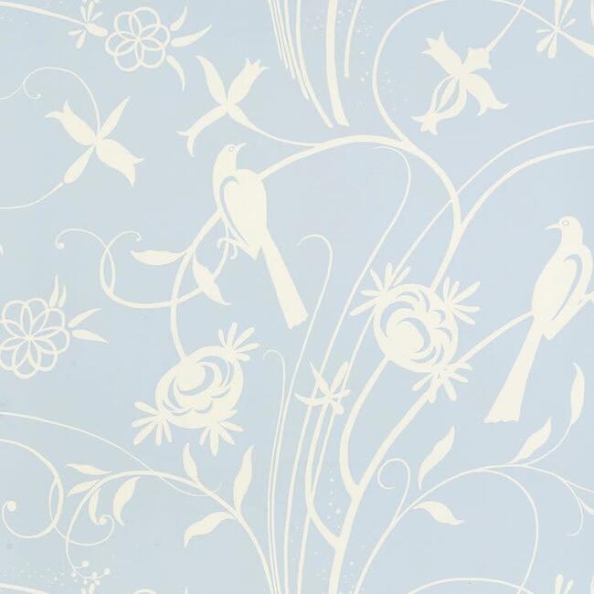 Sky Meadow Wallpaper, Light Blue - Wallpaper - 1