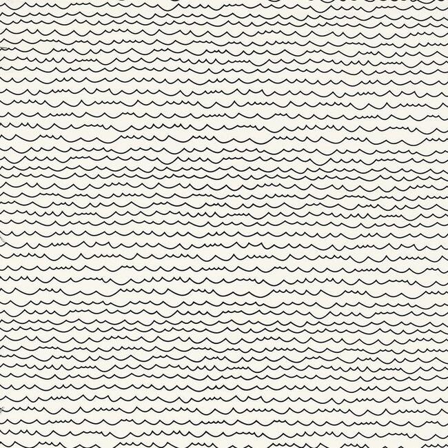 Waves Wallpaper, Black/White