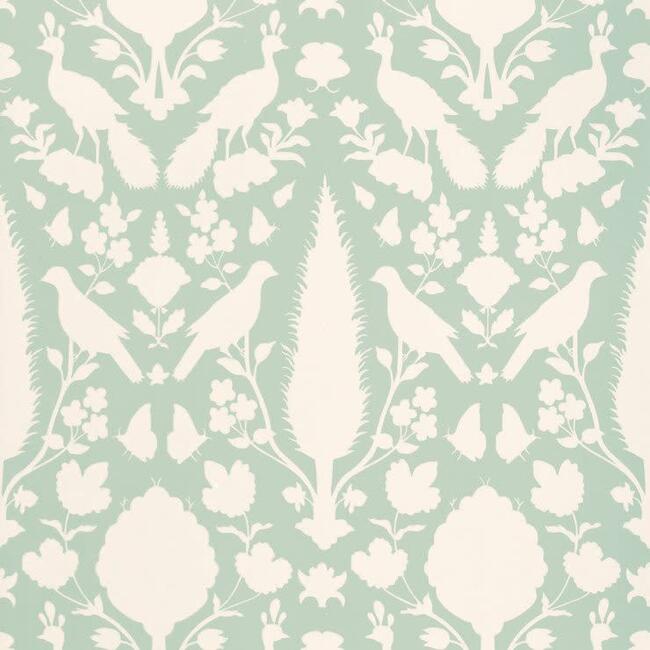 Chenonceau Wallpaper, Aquamarine - Wallpaper - 1