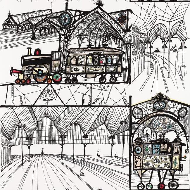 Trains Wallpaper, Multi - Wallpaper - 1