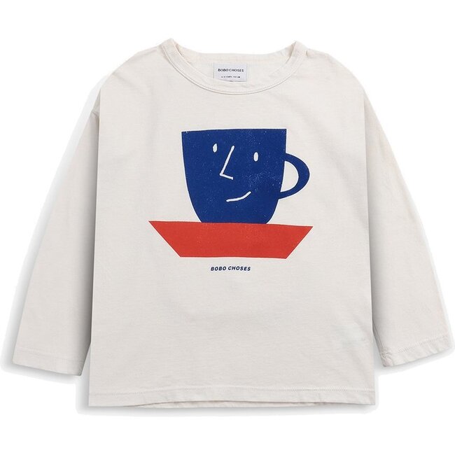 Tea Cup T-Shirt, White - Tees - 1