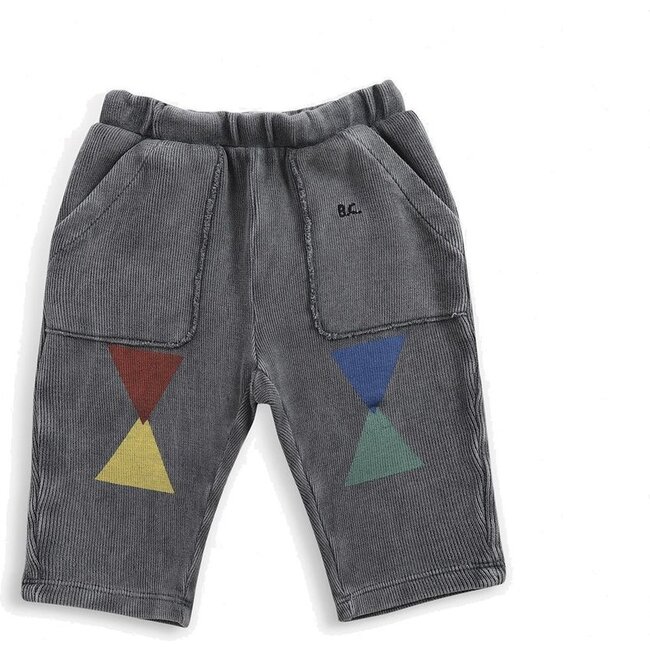 Geometric Joggers, Gray - Sweatpants - 1