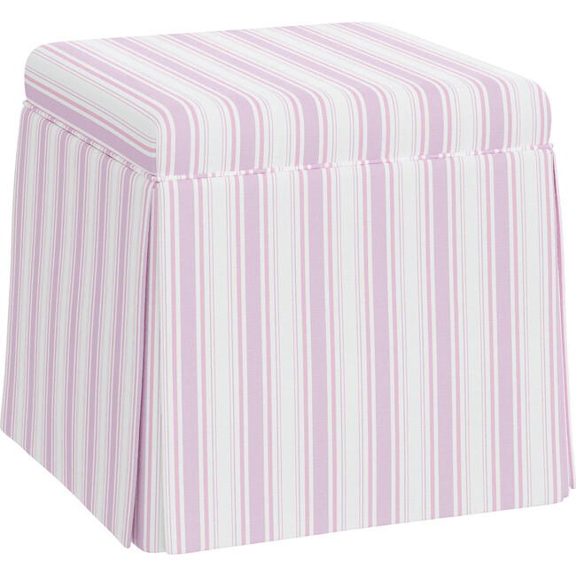 Dyer Storage Ottoman, Brolly Stripe Pink