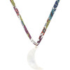 Women's Liberty Moon Charm Necklace, Multicolor Flower - Necklaces - 1 - thumbnail