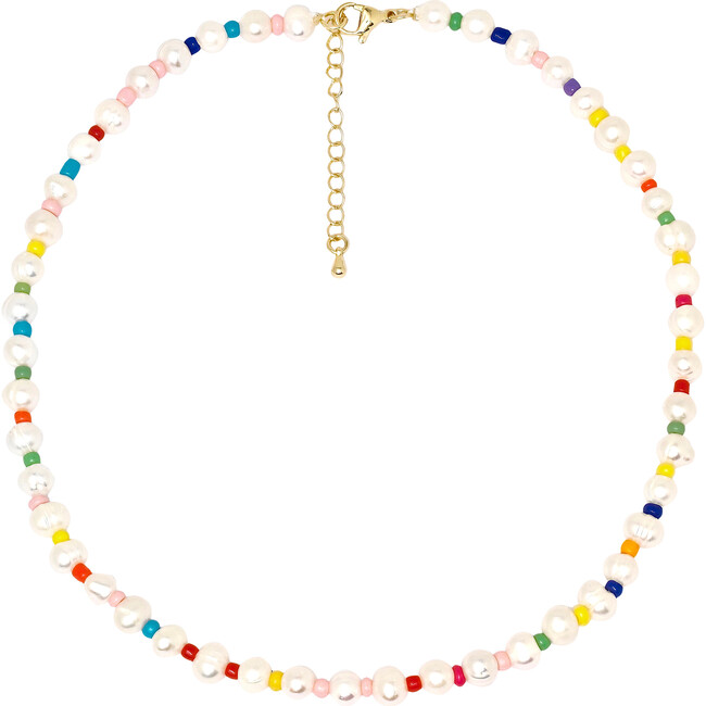 Women's Freshwater Baroque Pearl Rainbow Necklace