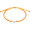 Evil Eye Braided Bead Bracelet, Orange - Bracelets - 1 - thumbnail